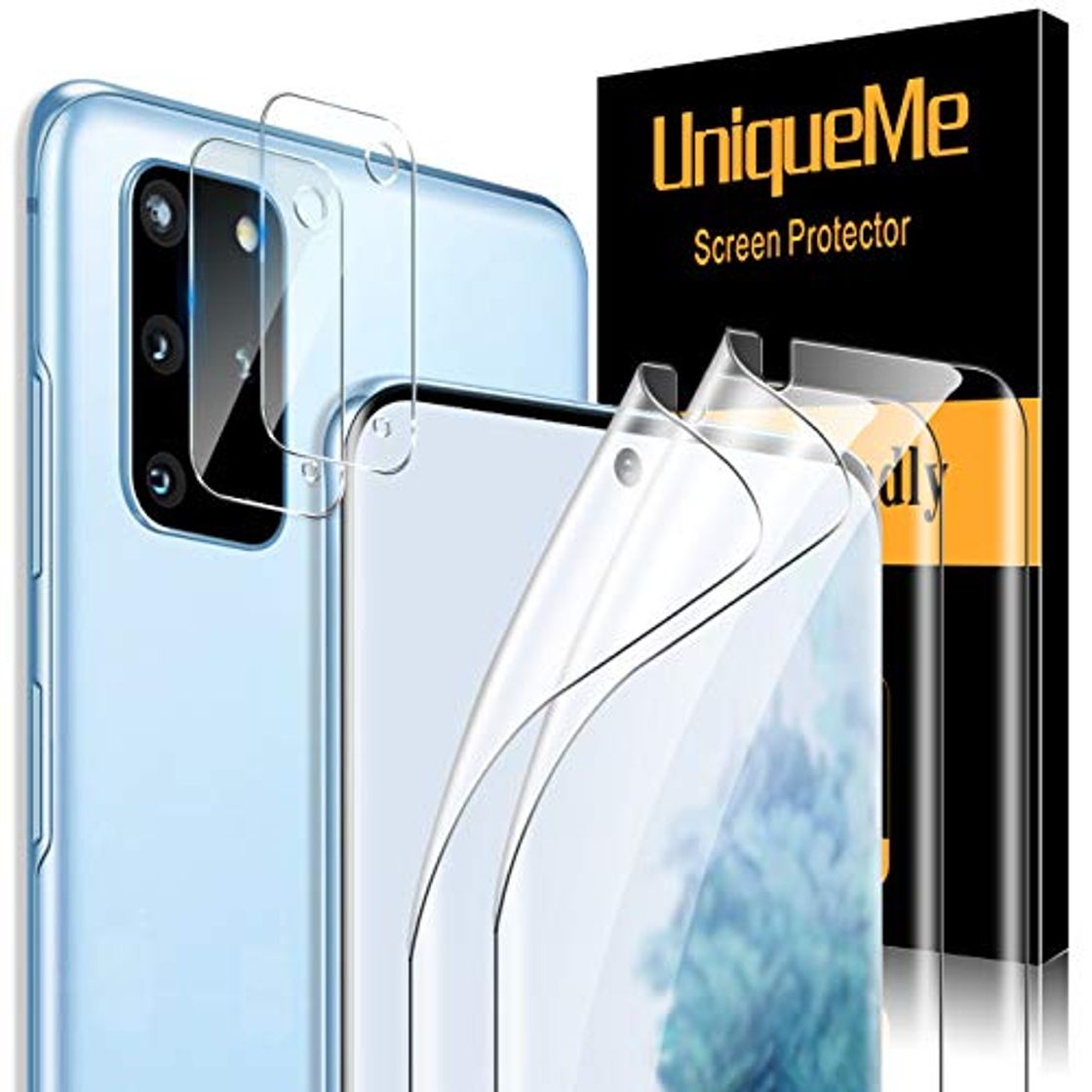 Product UniqueMe [2 Pack] TPU Protector de Pantalla y [2 Pack] Protector de