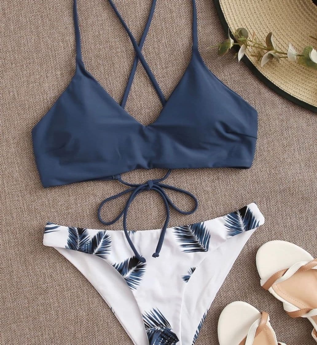 Fashion Sets de Bikini Lazada Tropical Azul Marino