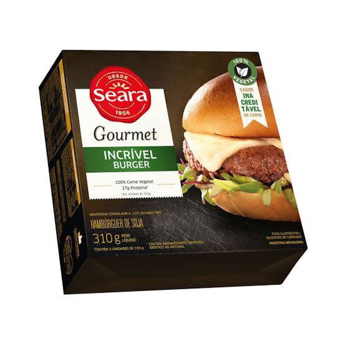 Fashion Hambúrguer Veg - Incrível Burger, Seara Gourmet