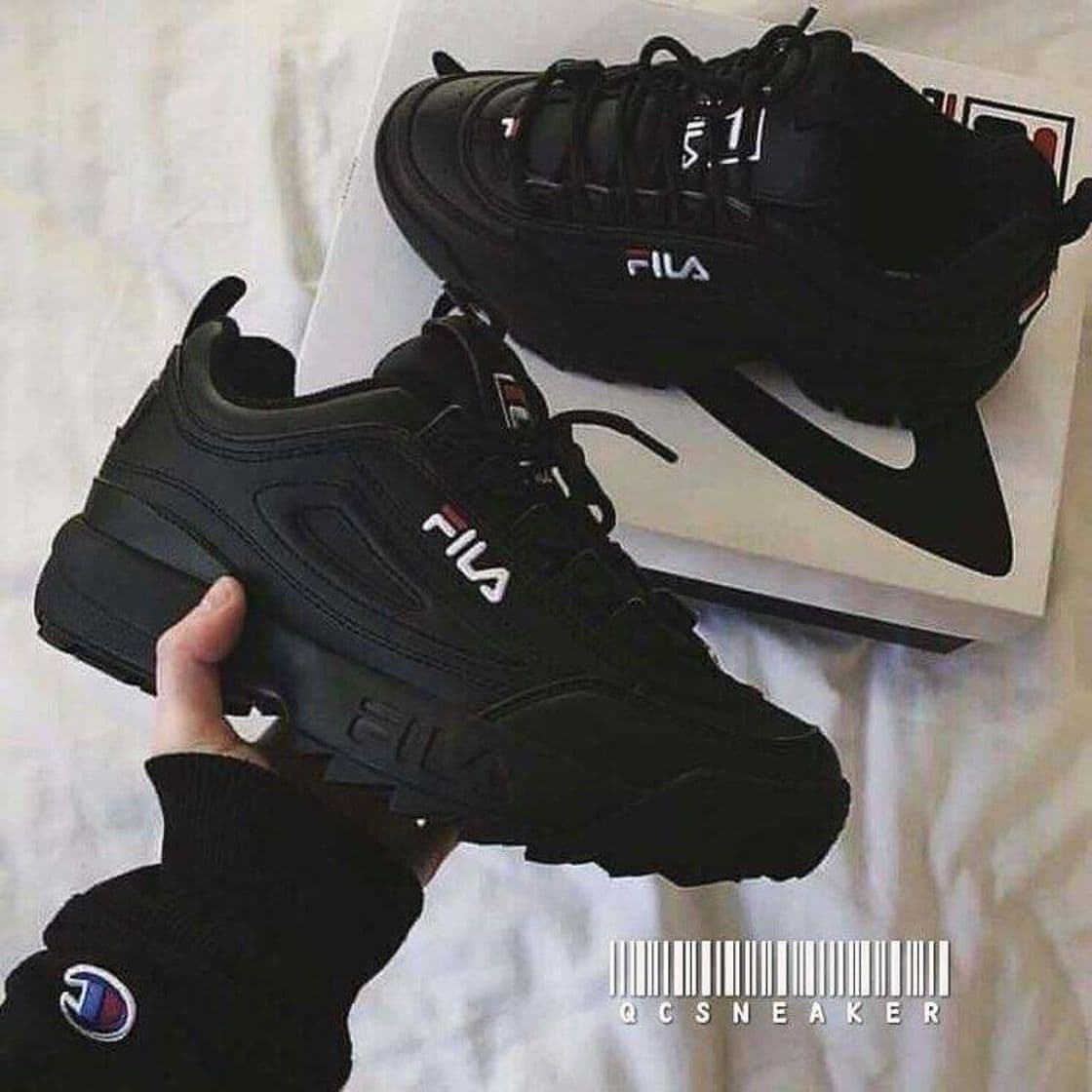 Fashion Sapatilhas fila pretas