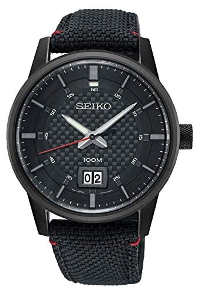 Fashion Seiko Reloj Analogico para Hombre de Cuarzo con Correa en Nailon SUR271P1