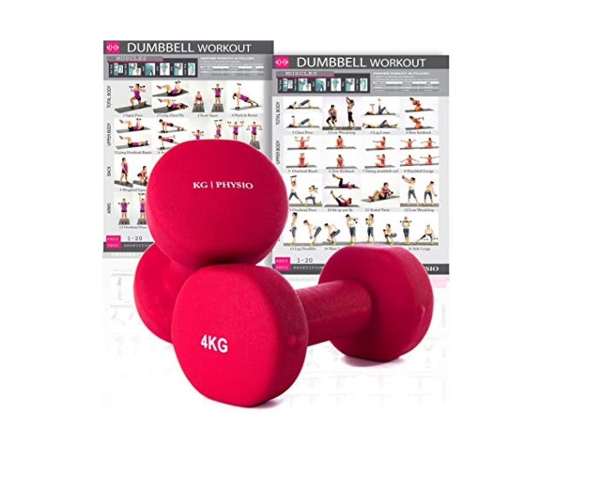 Product KG Physio Mancuernas De Neopreno De Calidad Profesional Juego De 2 Pesas