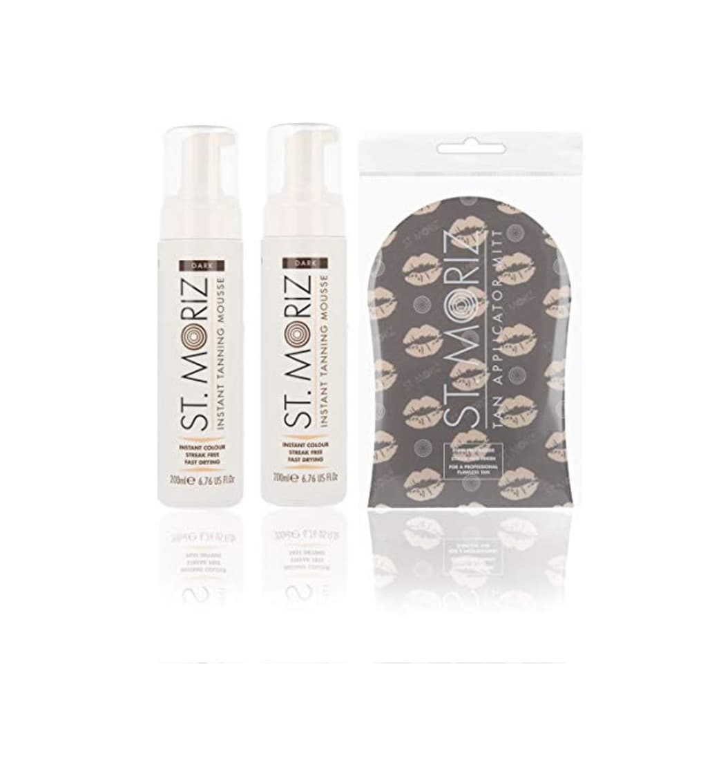 Producto St Moriz Mousse autobronceador instantáneo oscuro con guante de bronceado Pack de