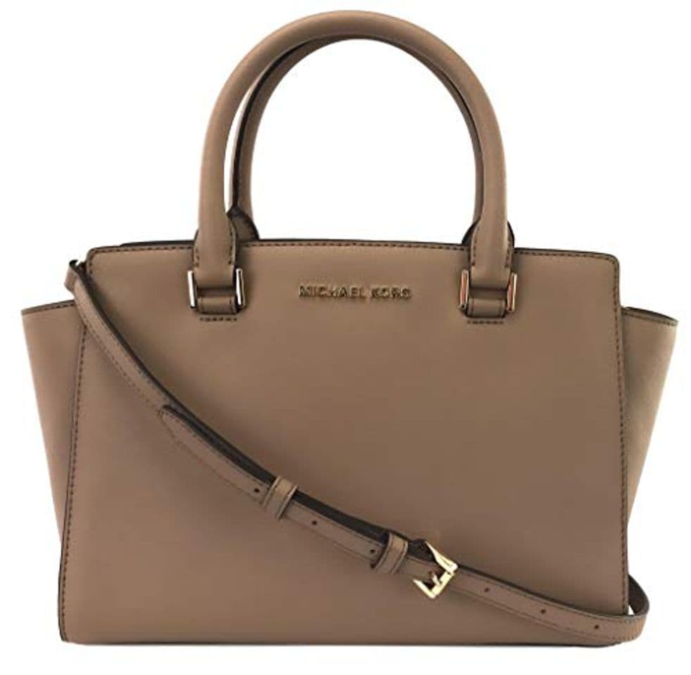 Moda Michael Kors Selma Saffiano Leather Medium Top Zip Satchel Bag