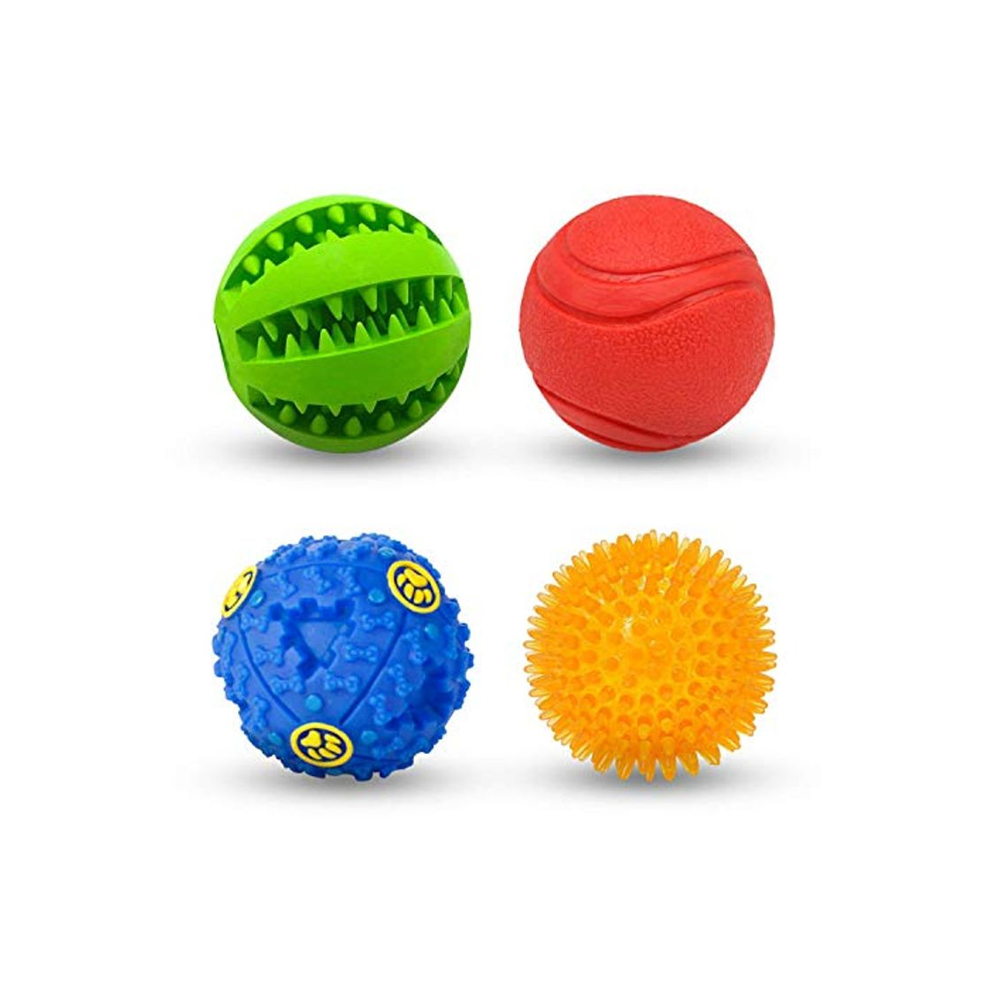 Product AWIIK - Pack de 4 Pelotas de Juguetes interactivos para Perros. Bolas