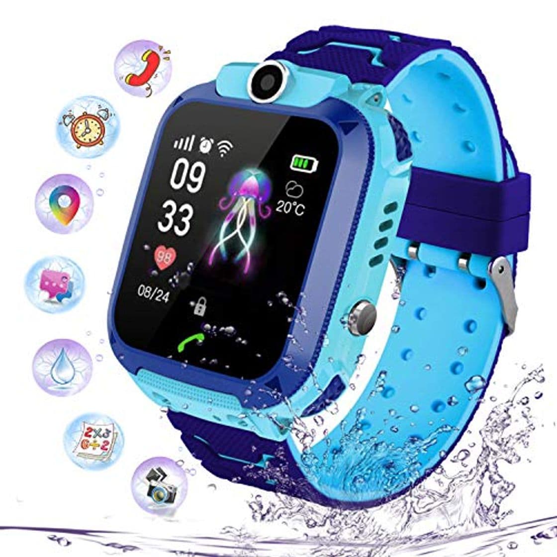 Producto PTHTECHUS Niños Smartwatch Impermeable, Reloj Inteligente Phone con LBS Tracker SOS Chat