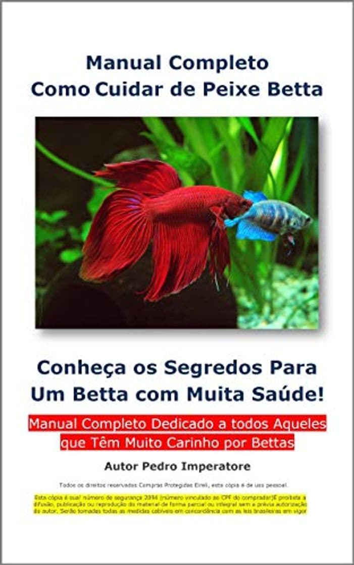 Producto Manual Completo Como Cuidar de Peixe Betta