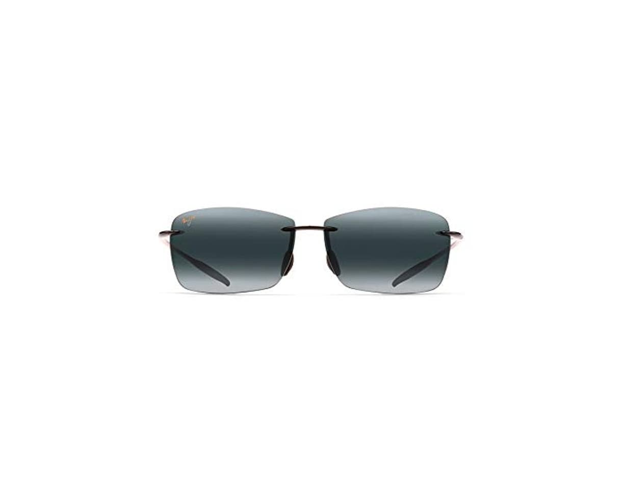 Producto Maui Jim Lighthouse 423-02 - Gafas de sol rectangulares polarizadas, marco negro