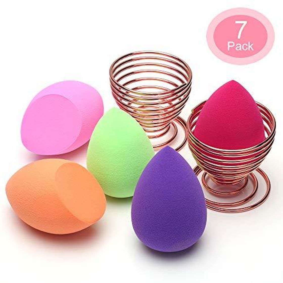 Beauty Esponja Maquillaje, O'Vinna [7-Pack] Esponjas para Maquillaje Facial de Belleza (5 Piezas