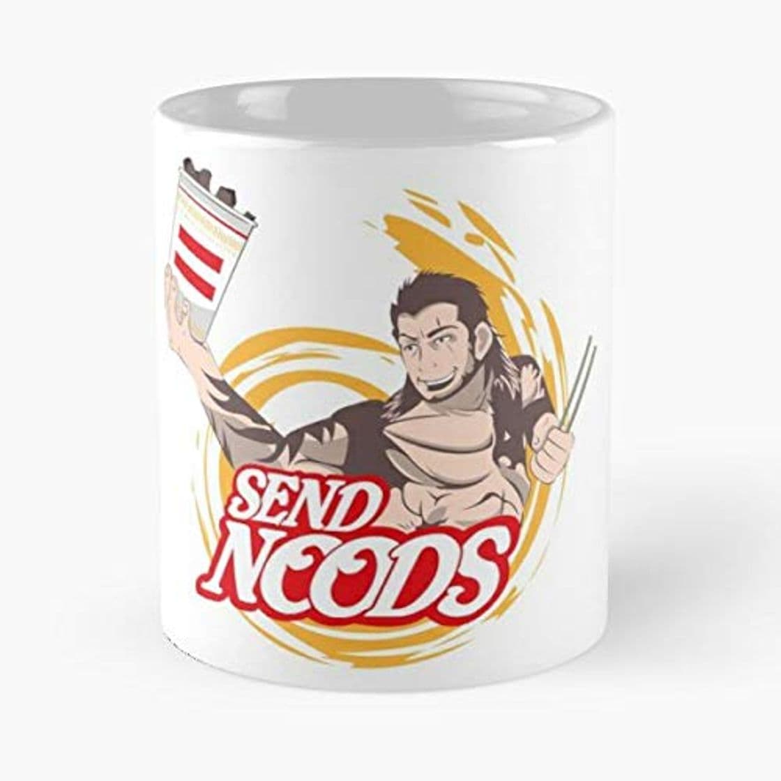 Product mconcepts Noodle Send of Gladdy Noods Ramen Anime Maruchan Cup La Mejor Taza de café de cerámica de mármol Blanco de 11 oz