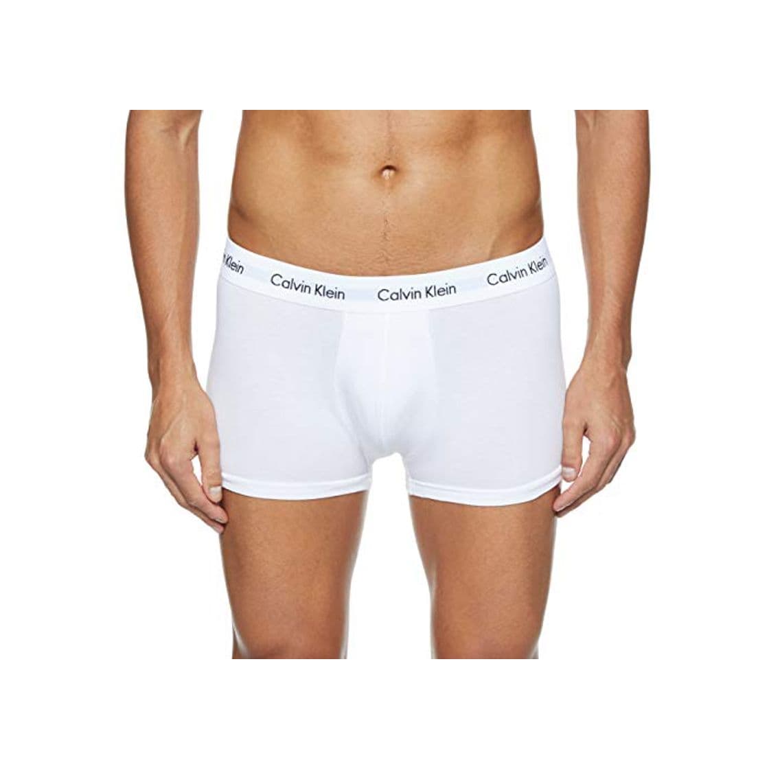 Moda Calvin Klein 3P Trunk, Bóxer para Hombre, Blanco, M,