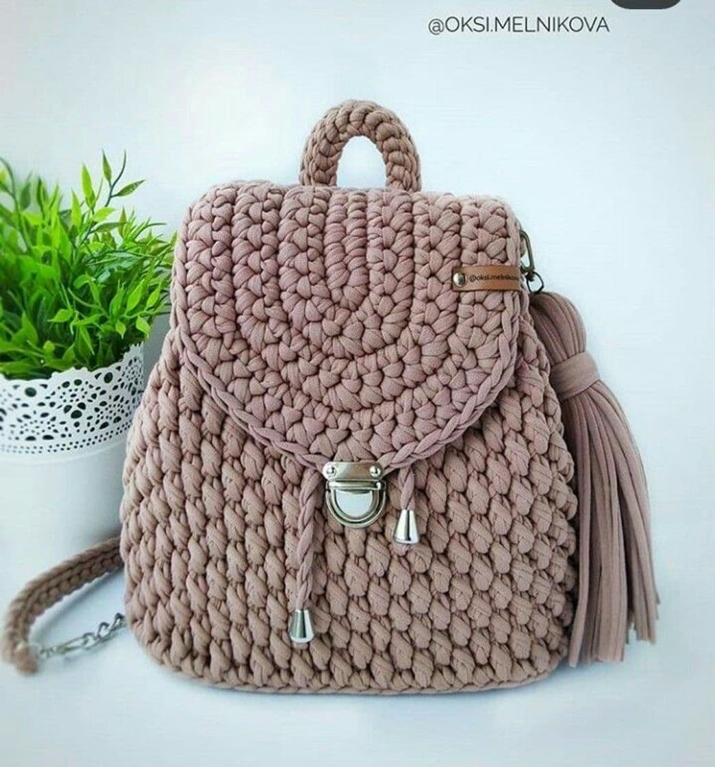 Moda Mochila de crochê 