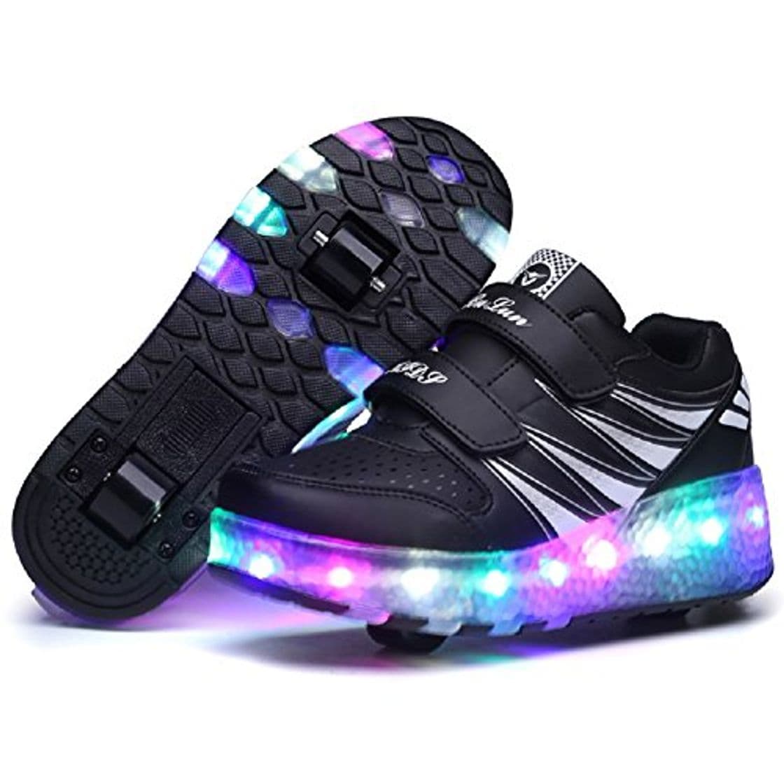 Producto Unisex Recargable Led Luz Automática de Skate Zapatillas con Ruedas Zapatos Patines