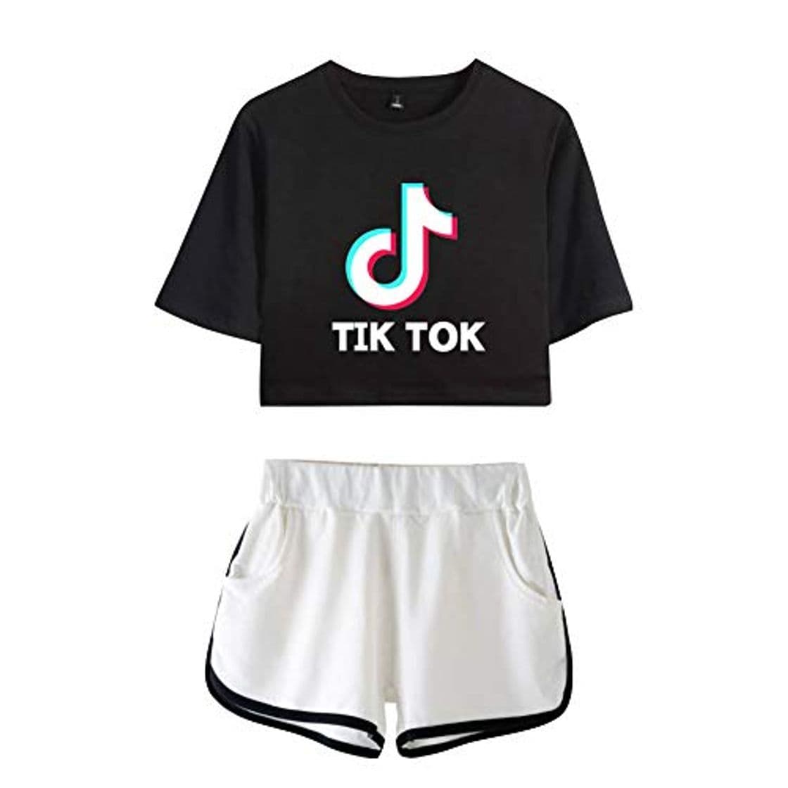 Moda TIK Tok Conjunto 2 Piezas Mujer Verano Completo Sportivo Pan