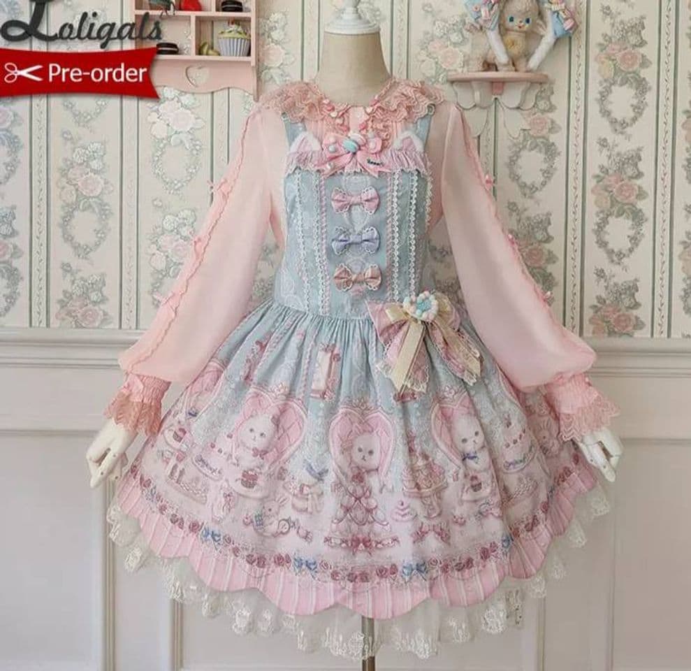 Moda Vestido Sweet Lolita gatito