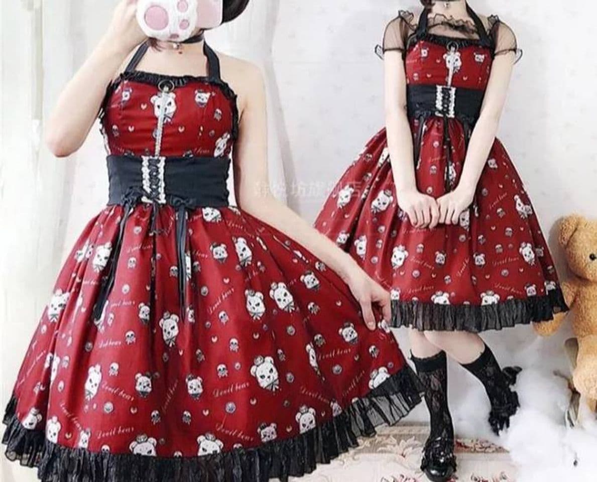 Moda Vestido Lolita gatos