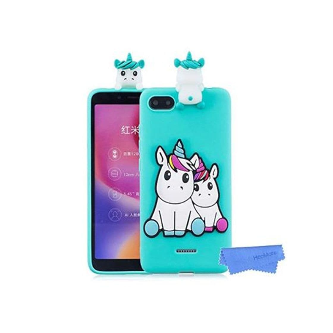 Producto HopMore Funda para Xiaomi Redmi 6A Silicona Dibujo 3D Divertidas Panda Animal