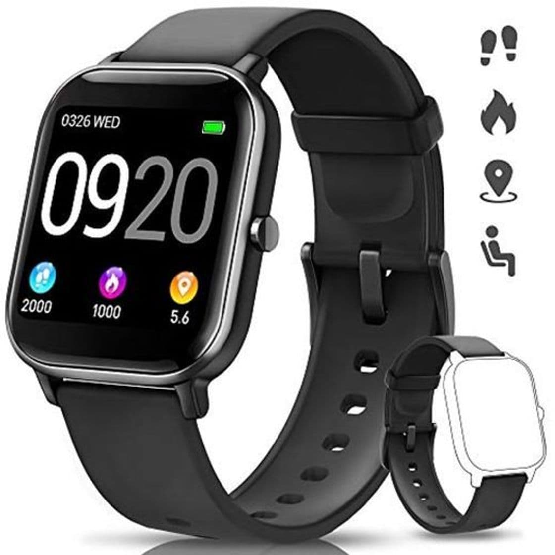 Producto NAIXUES Smartwatch, Reloj Inteligente Impermeable IP67 Reloj Deportivo 1.4" Pantalla Táctil Completa