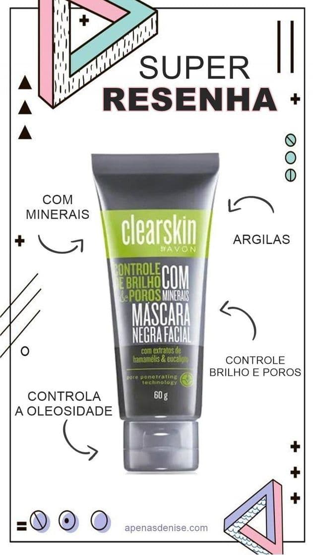 Fashion Máscara facial negra com carvão Avon 