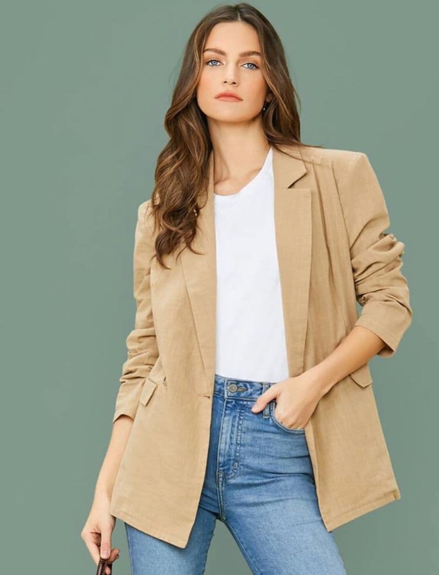 Moda Notch Collar Pocket Detail Blazer