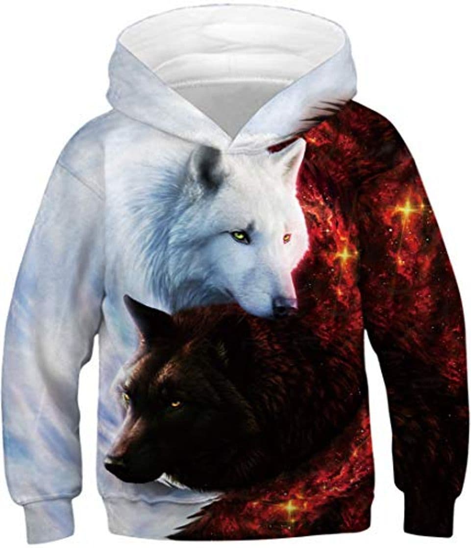 Product PANOZON Niños Sudadera Deportiva Casual Impresión 3D de Animales Dibujos Animados