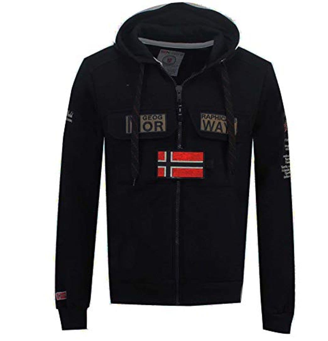 Fashion Geographical Norway Sudadera Hombre GYMCLASS Full Zip 100 rol Negro XXXL