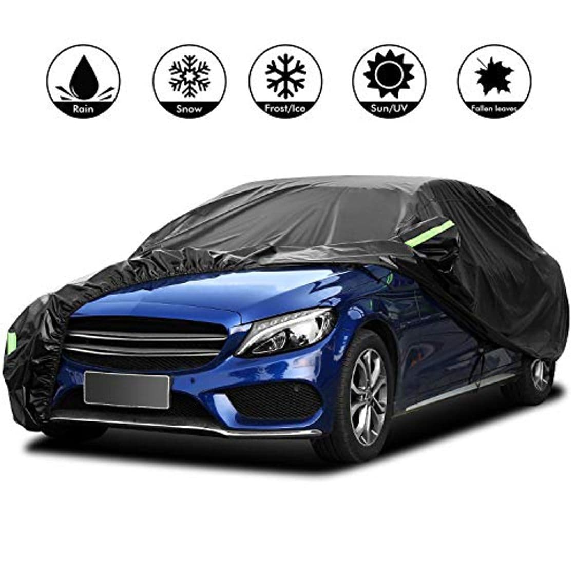 Producto Pujuas Funda para Coche Cubierta Coche Exterior Impermeable Negro