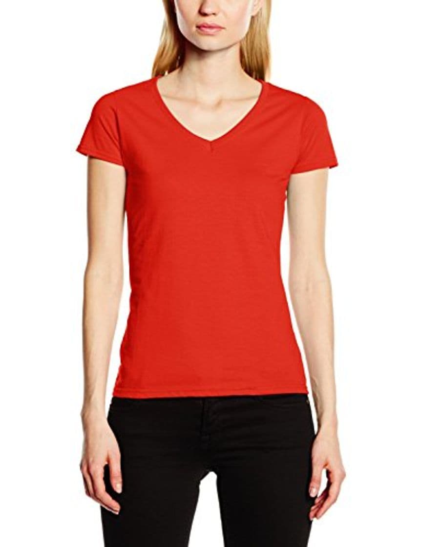 Moda Fruit Of The Loom SS045M, Camiseta Para Mujer, Rojo