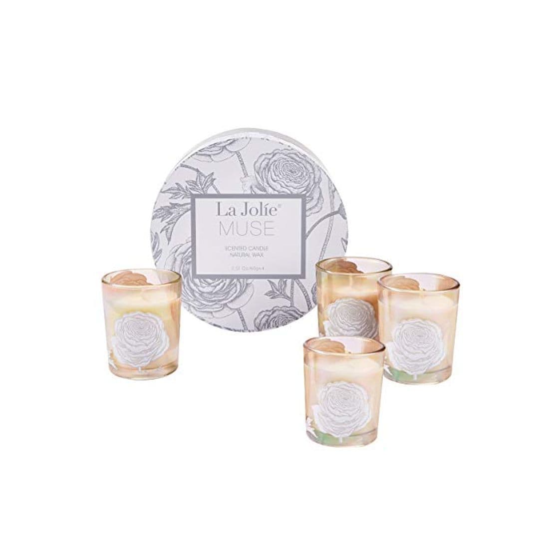 Home La Jolíe Muse Juego de 4 Velas aromatizadas de Regalos