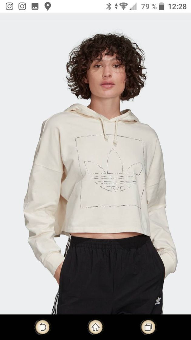 Moda Sudadera con capucha Cropped - Blanco adidas | adidas España