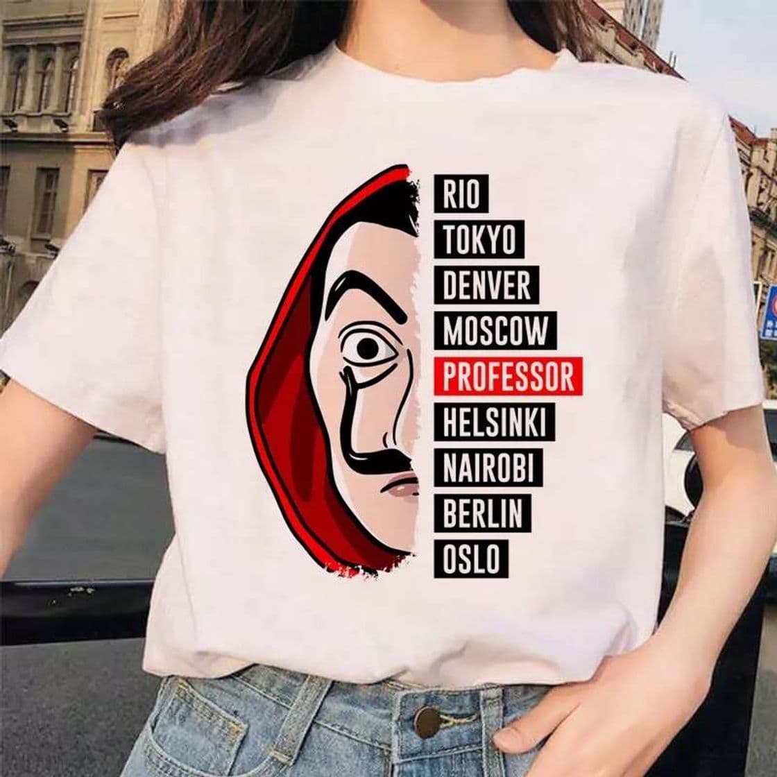 Moda Camiseta de la casa de papel