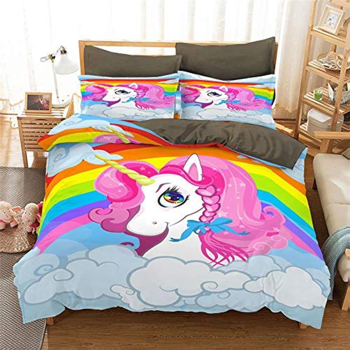 Producto Dibujos Animados de Unicornio Ropa de Cama - Funda nórdica y Funda