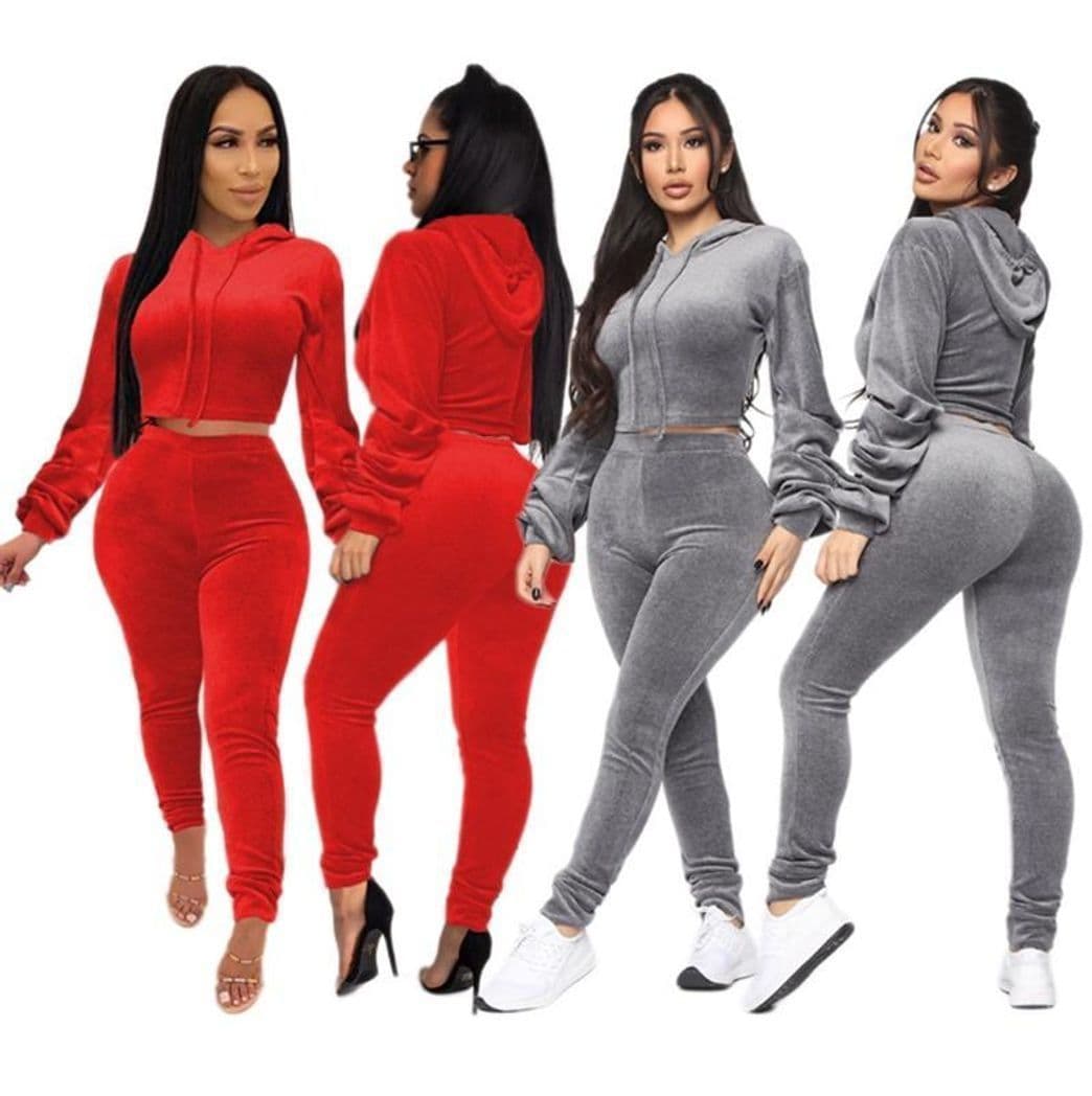 Product Mujeres 2 Piezas Traje Deportivo Colorido Pantalones Casuales Top chándal Traje de