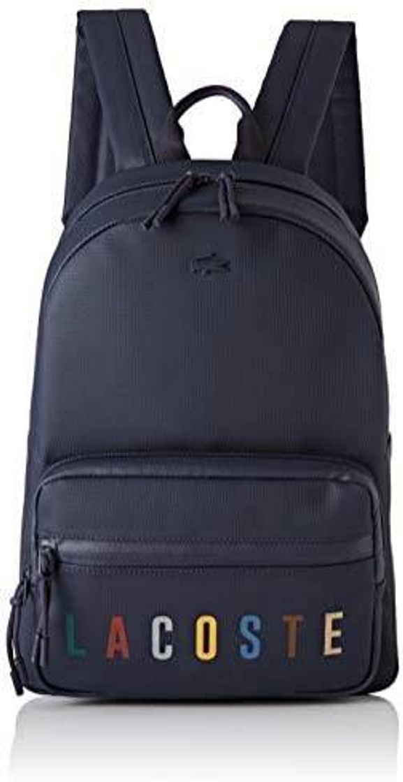 Fashion Mochila Masculina Lacoste Em Lona Revestida