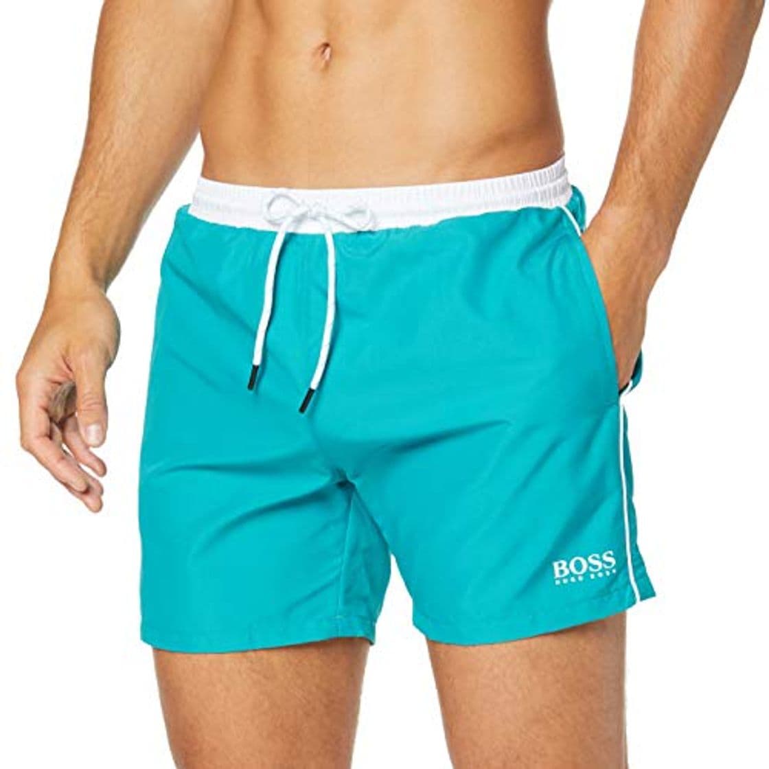 Moda BOSS Starfish Bañador para Hombre, Azul