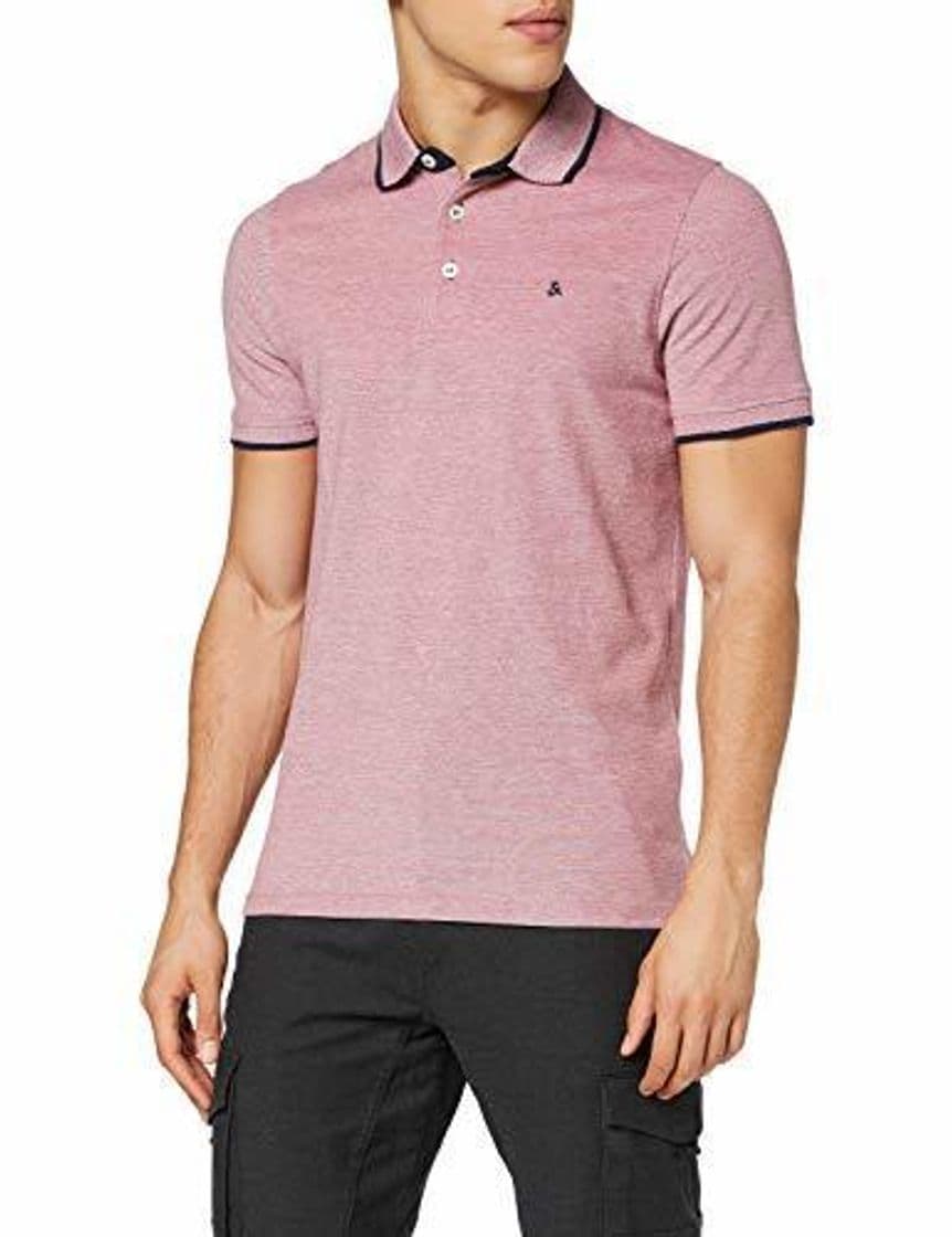 Moda JACK & JONES Jjepaulos Polo SS Noos, Rojo