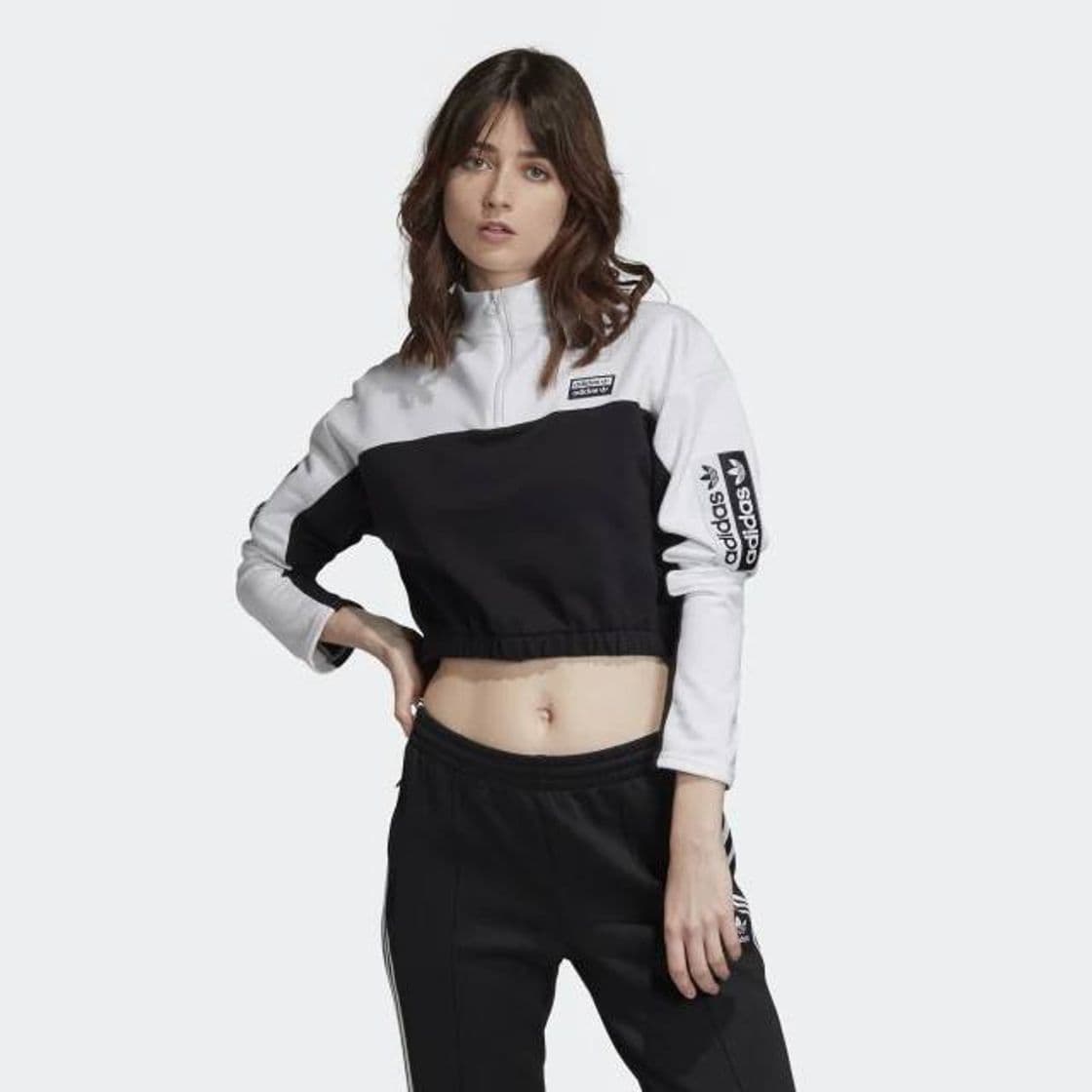 Product MOLETOM CROPPED BRANCO ADIDAS