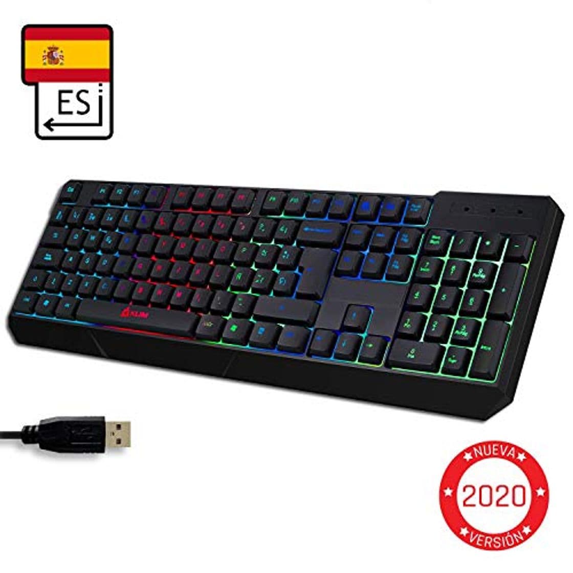 Electrónica ⭐️KLIM Chroma - Teclado Gaming en ESPAÑOL - USB - Alto rendimiento