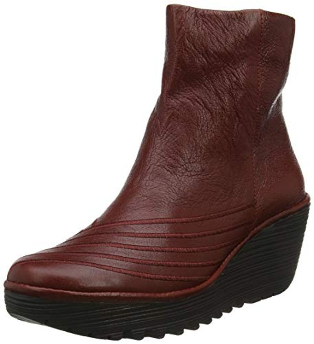 Moda Fly London Yeni062fly, Botas Chelsea para Mujer, Rojo