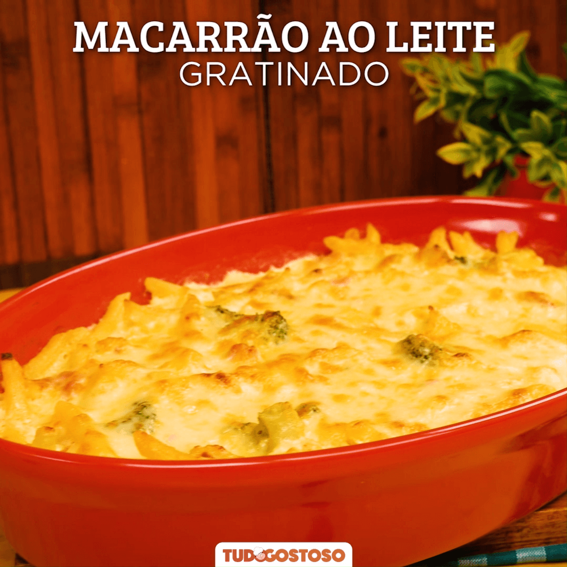 Fashion Macarrão ao leite gratinado