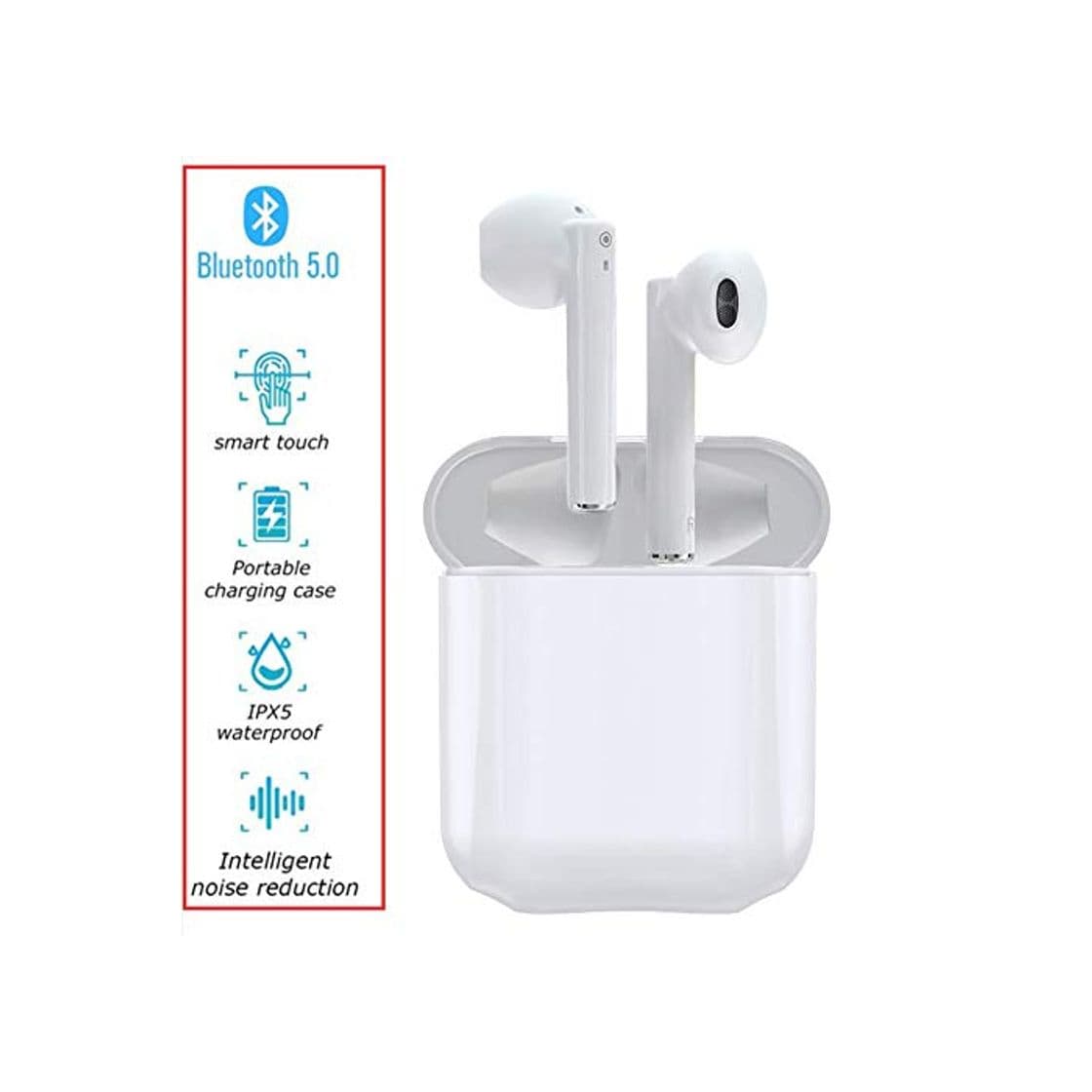 Producto Auricular Bluetooth 5.0, osloon Auricular inalámbrico, micrófono y Caja de Carga incorporados,