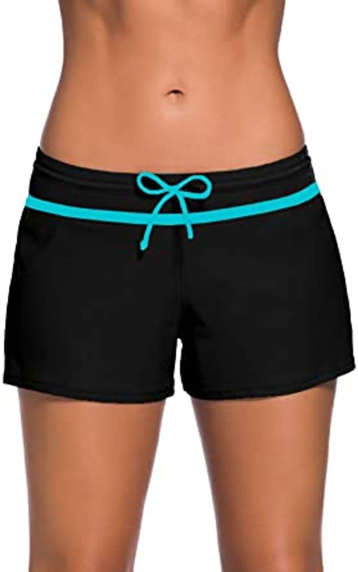 Moda Tmaza Shorts de Baño Mujer Bañador Short Deportes Acuáticos Shorts de Natación