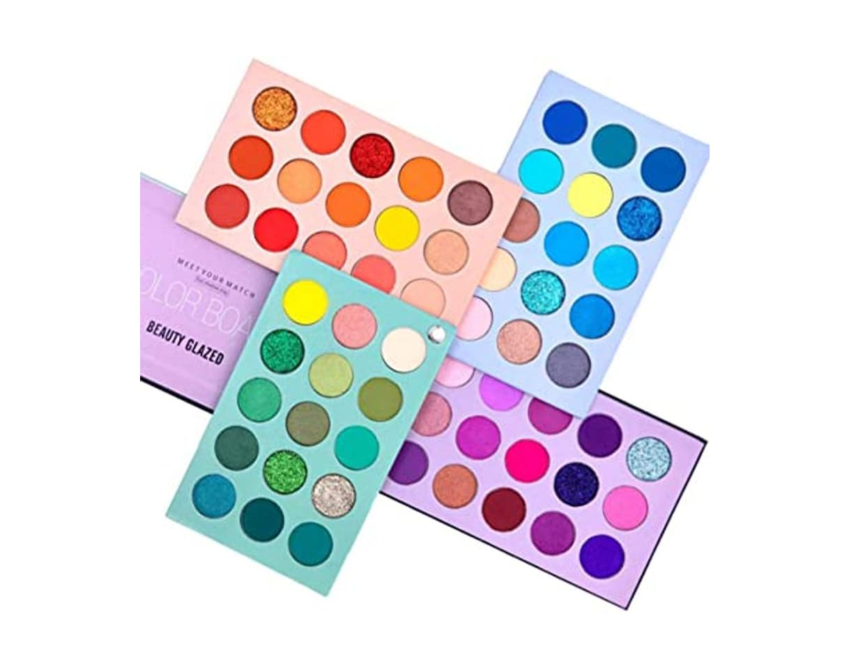 Product Beauty Glazed 60 Color Makeup Eyeshadow Palette 4 en 1 Color Board Pressed Glitter Eye Shadow Sombra de cuatro capas May Rotation Matte Pearlescent High Pigmentation Cosmetic Eyeshadow