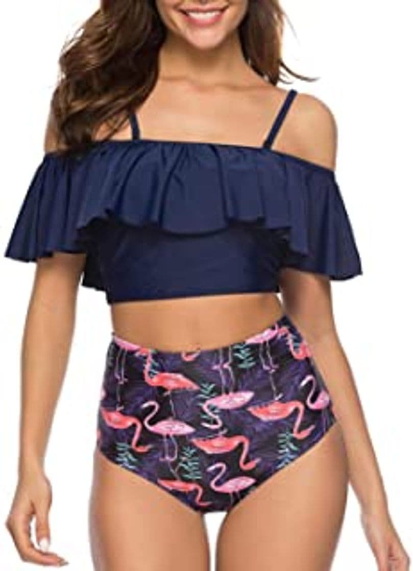 Producto UMIPUBO Traje de Baño Top Flounce Bikini Set Acolchado Bra Bañador Cintura Alta Conjunto De Bikini Dos Piezas Set Swimsuit Bathing Suit