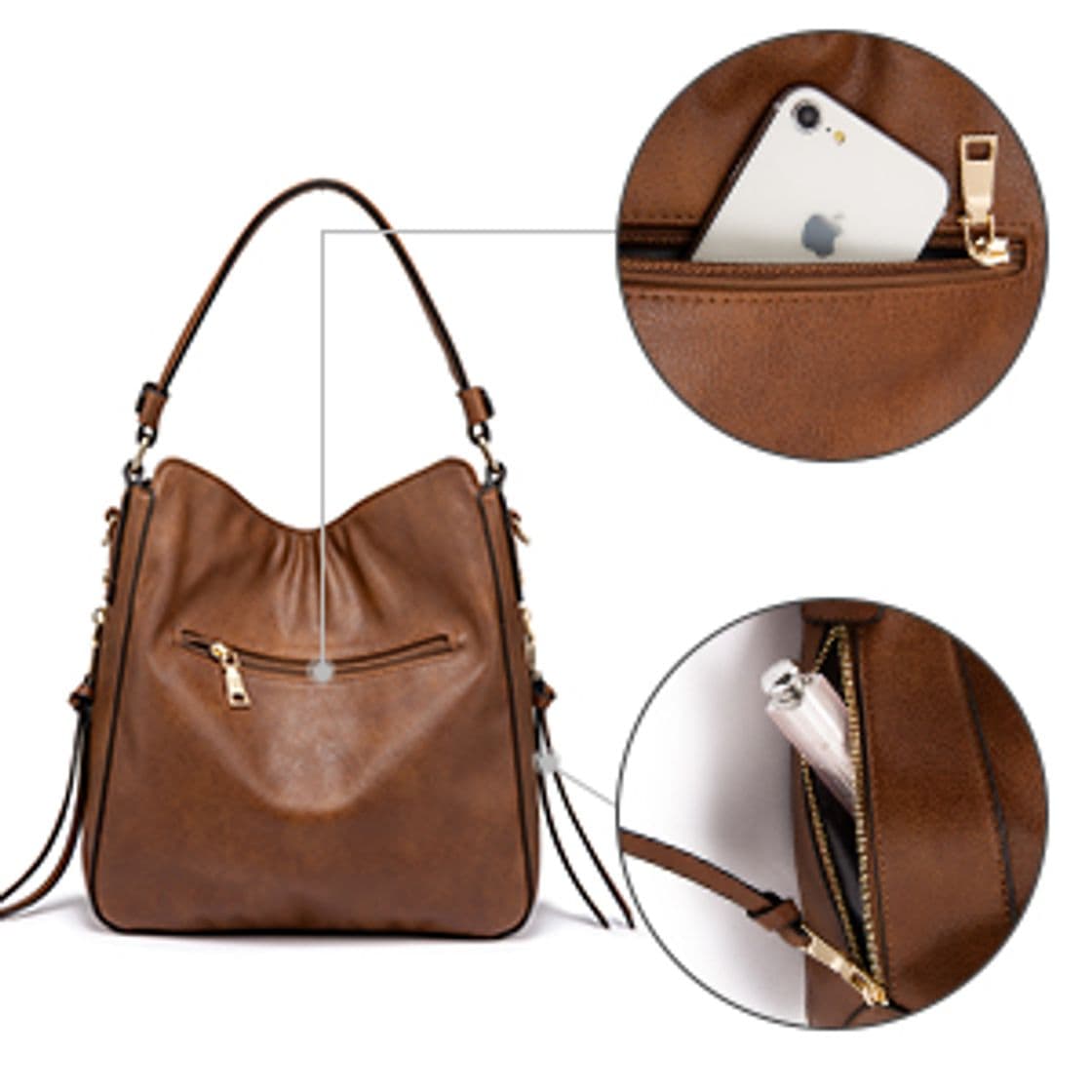 Product Realer Bolso Mujer Hobo Casual Bolsos Bandolera Sintetico Bolsos de Hombro Cuero