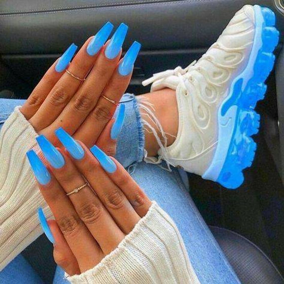 Moda Unhas Azul 0