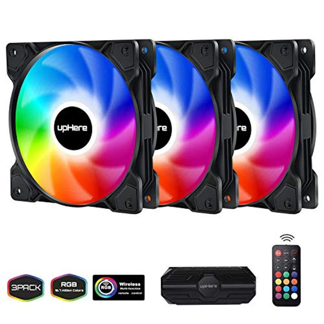 Product upHere 120mm - RGB LED Ventilador de PC - Ventilador para Ordenador