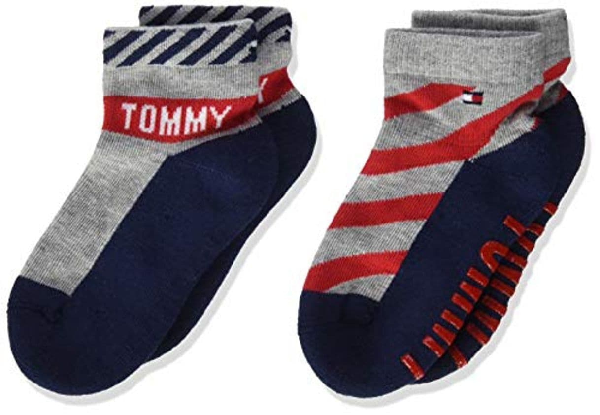 Moda Tommy Hilfiger Th Baby Sock 2p Bold Calcetines, Multicolor