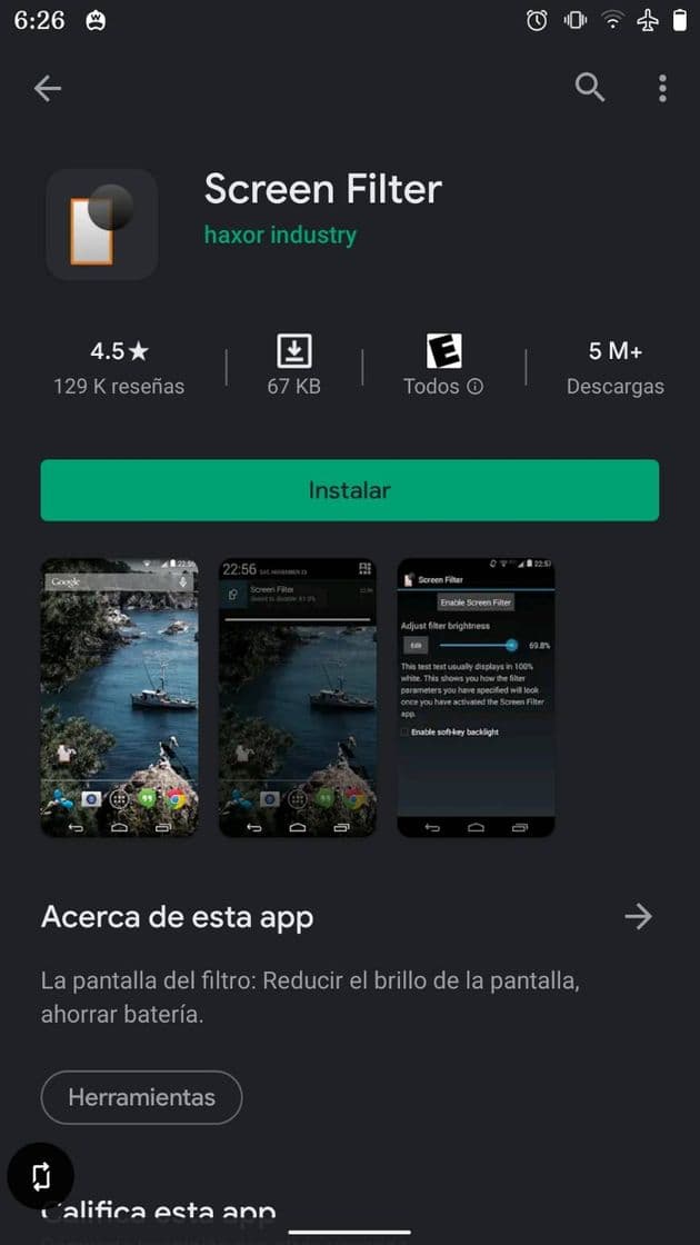 App Screen Filter 