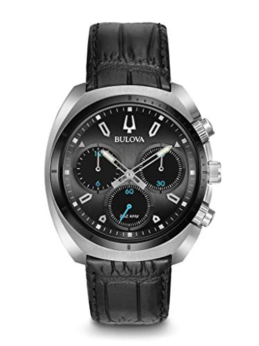 Moda Bulova Reloj Cronógrafo para Hombre de Cuarzo con Correa en Cuero 98A155